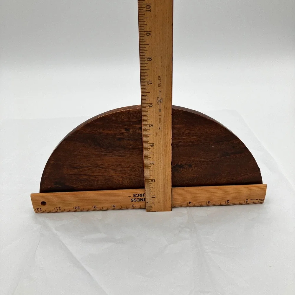 Wall Shelf Floating Wood Metal 11x12 Brown Black Rustic Scroll Decor Unbranded